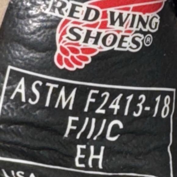 Red Wing 2033 Brown Leather Lightweight Safety Slip On Aluminum Toe Shoes Size 9 - Picture 14 of 14